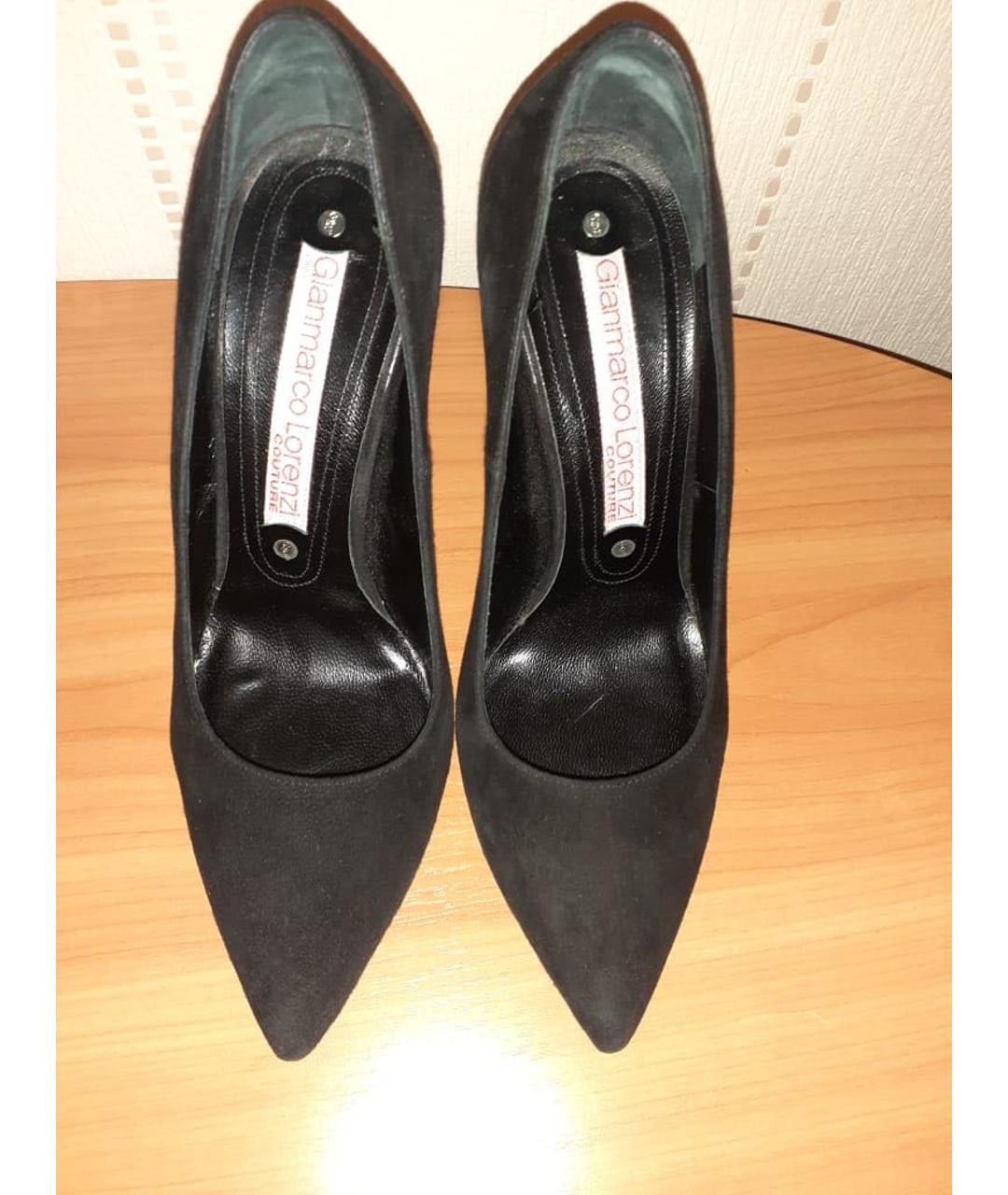 GIAN MARCO LORENZI Черные замшевые туфли, фото 7