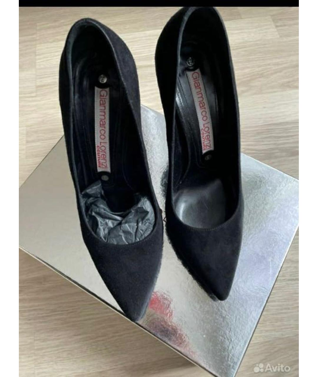 GIAN MARCO LORENZI Черные замшевые туфли, фото 5