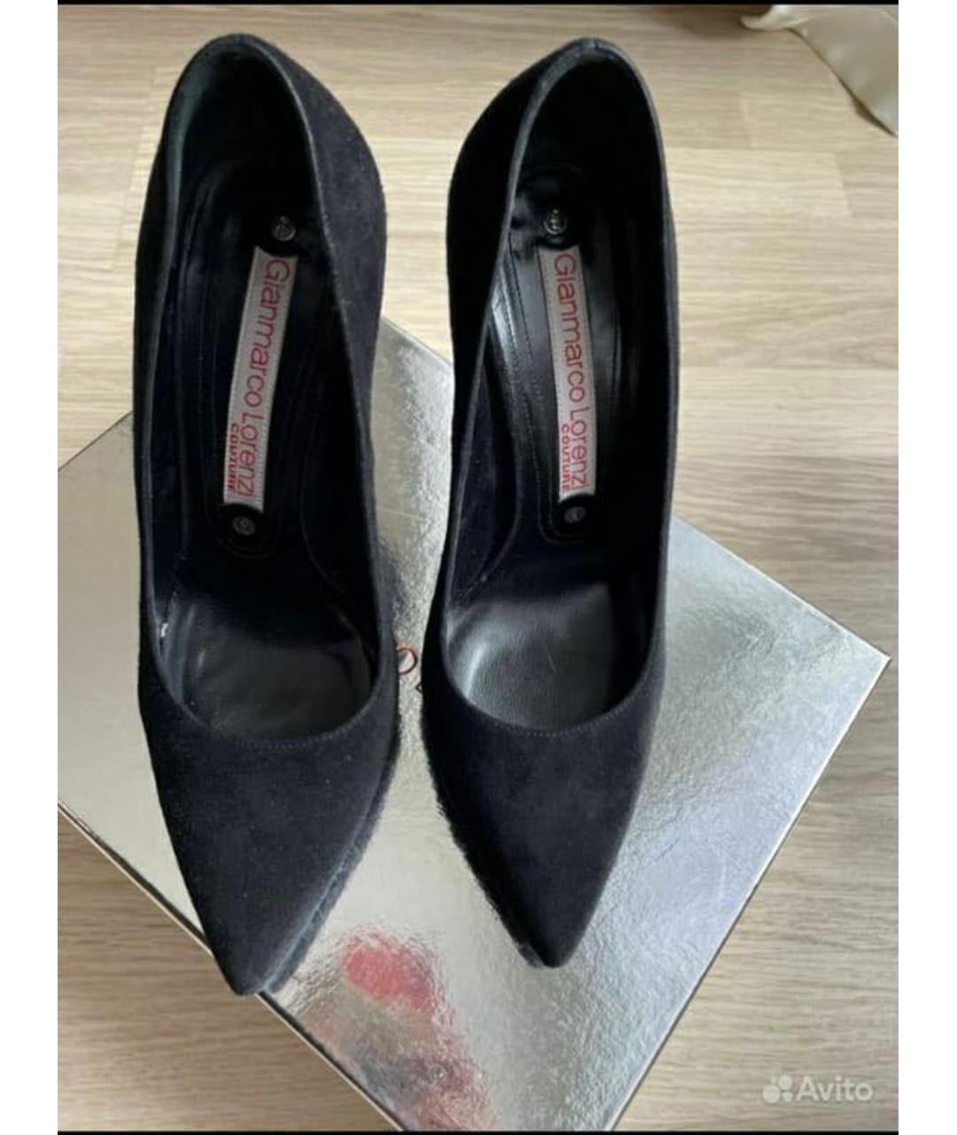 GIAN MARCO LORENZI Черные замшевые туфли, фото 2