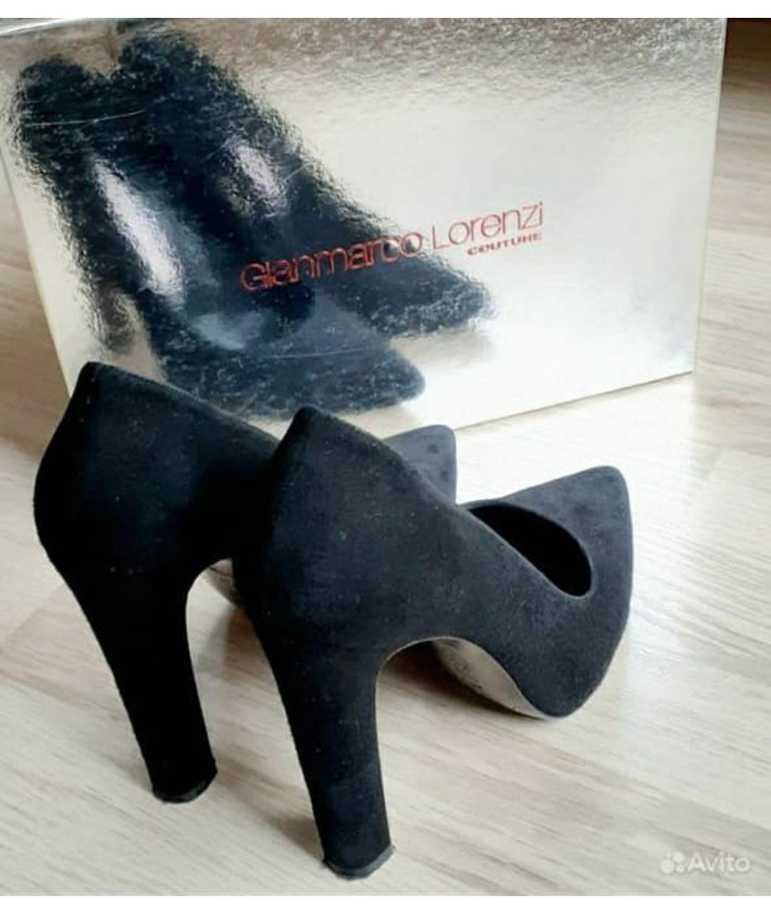 GIAN MARCO LORENZI Черные замшевые туфли, фото 4