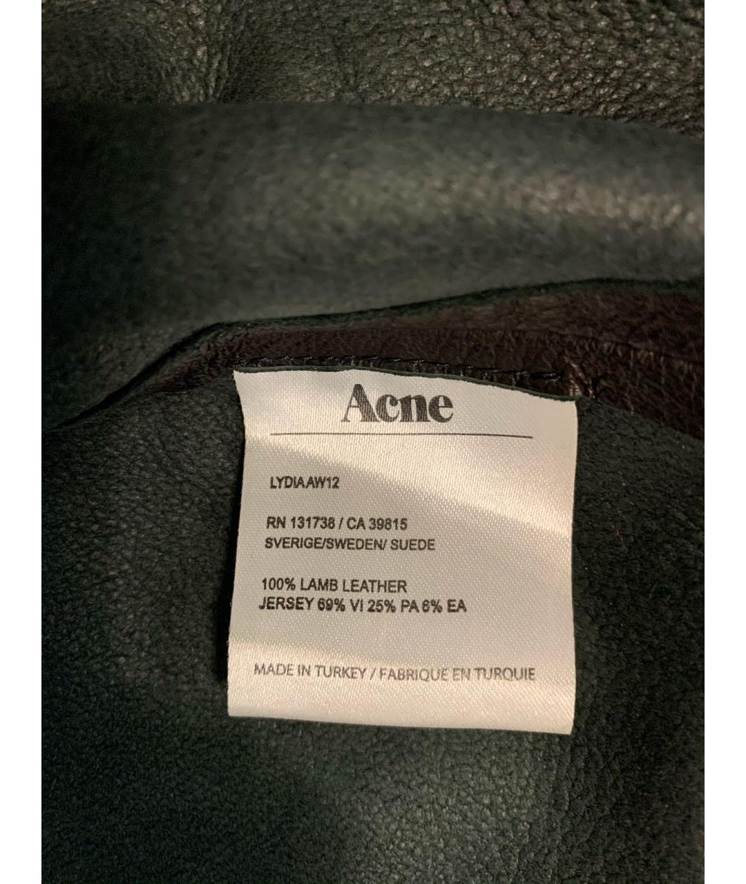 ACNE STUDIOS Черная кожаная блузы, фото 3