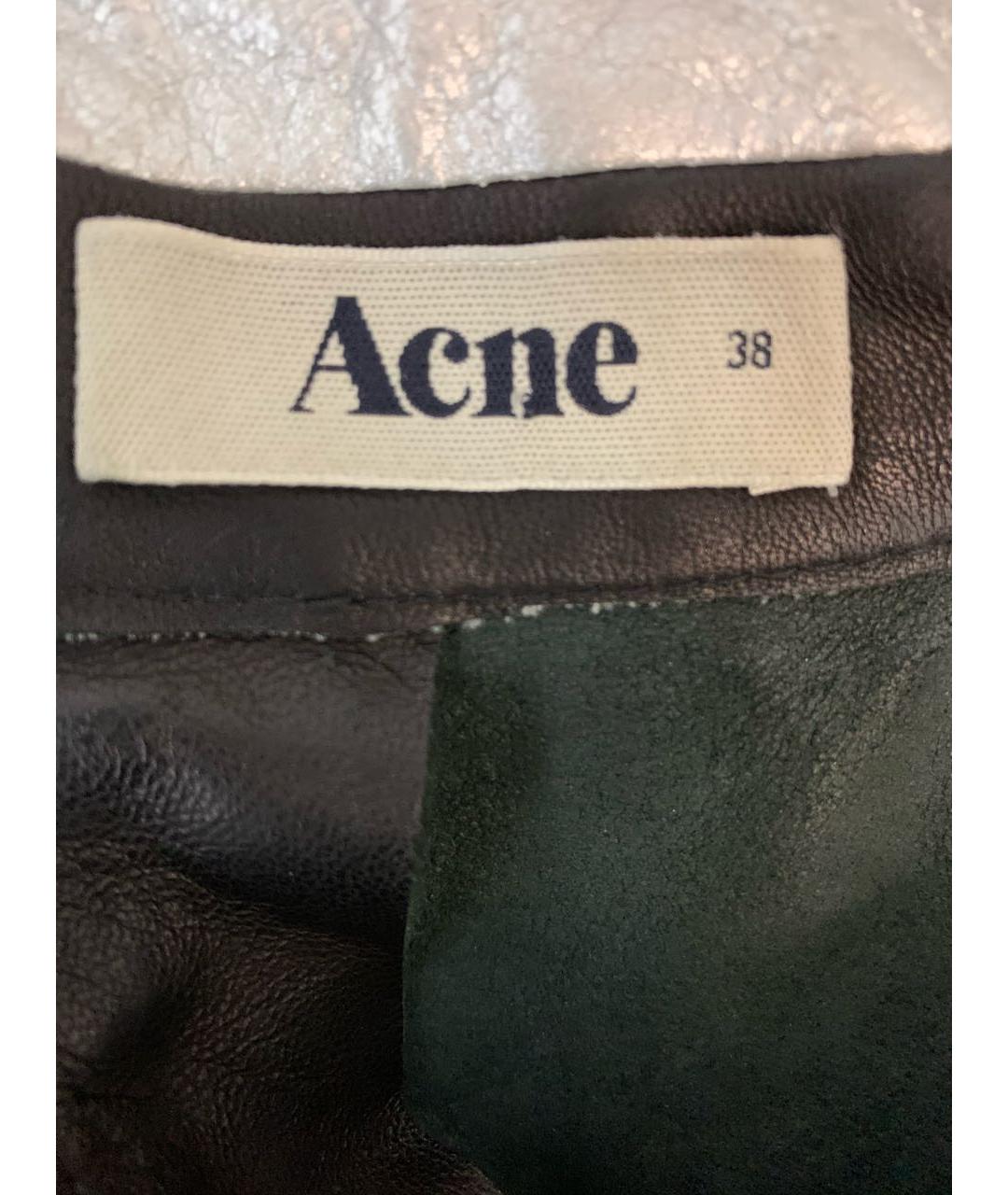 ACNE STUDIOS Черная кожаная блузы, фото 4