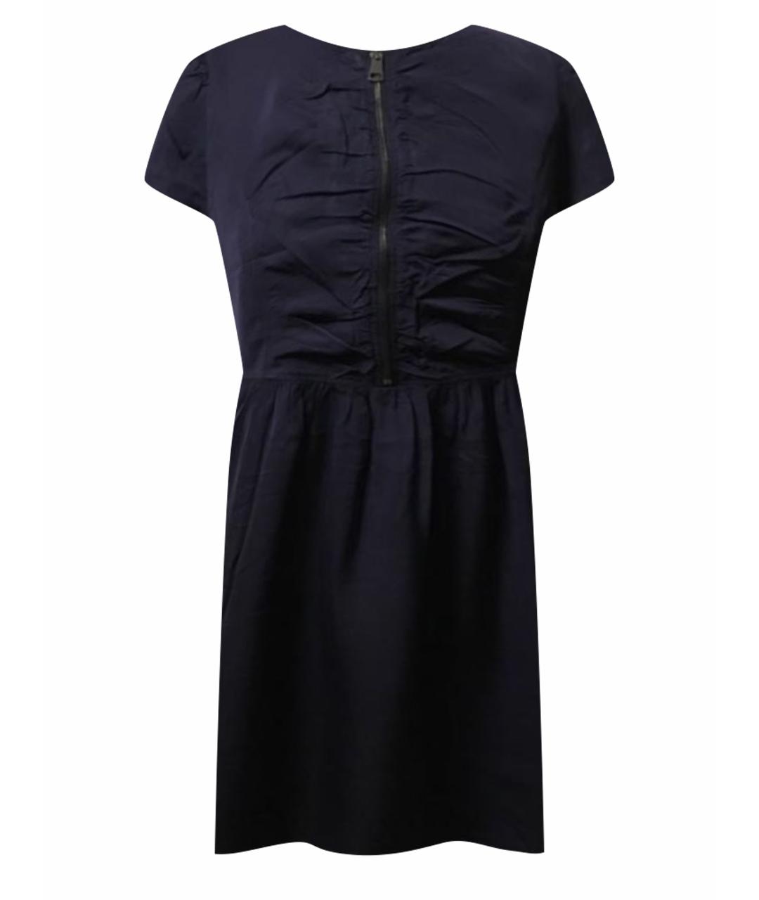 BURBERRY Темно-синее вискозное повседневное платье, фото 1