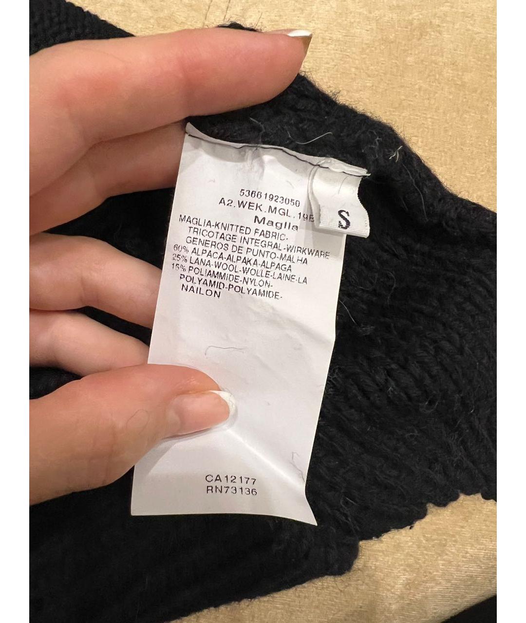 MAX MARA Черное шерстяное повседневное платье, фото 6