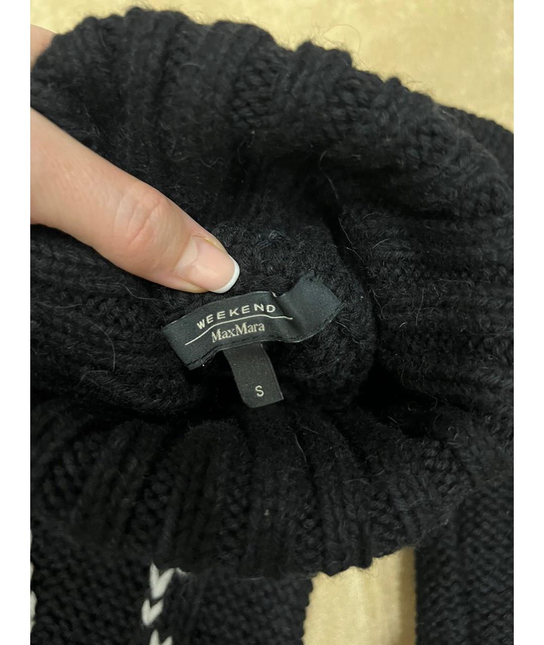 MAX MARA Черное шерстяное повседневное платье, фото 3