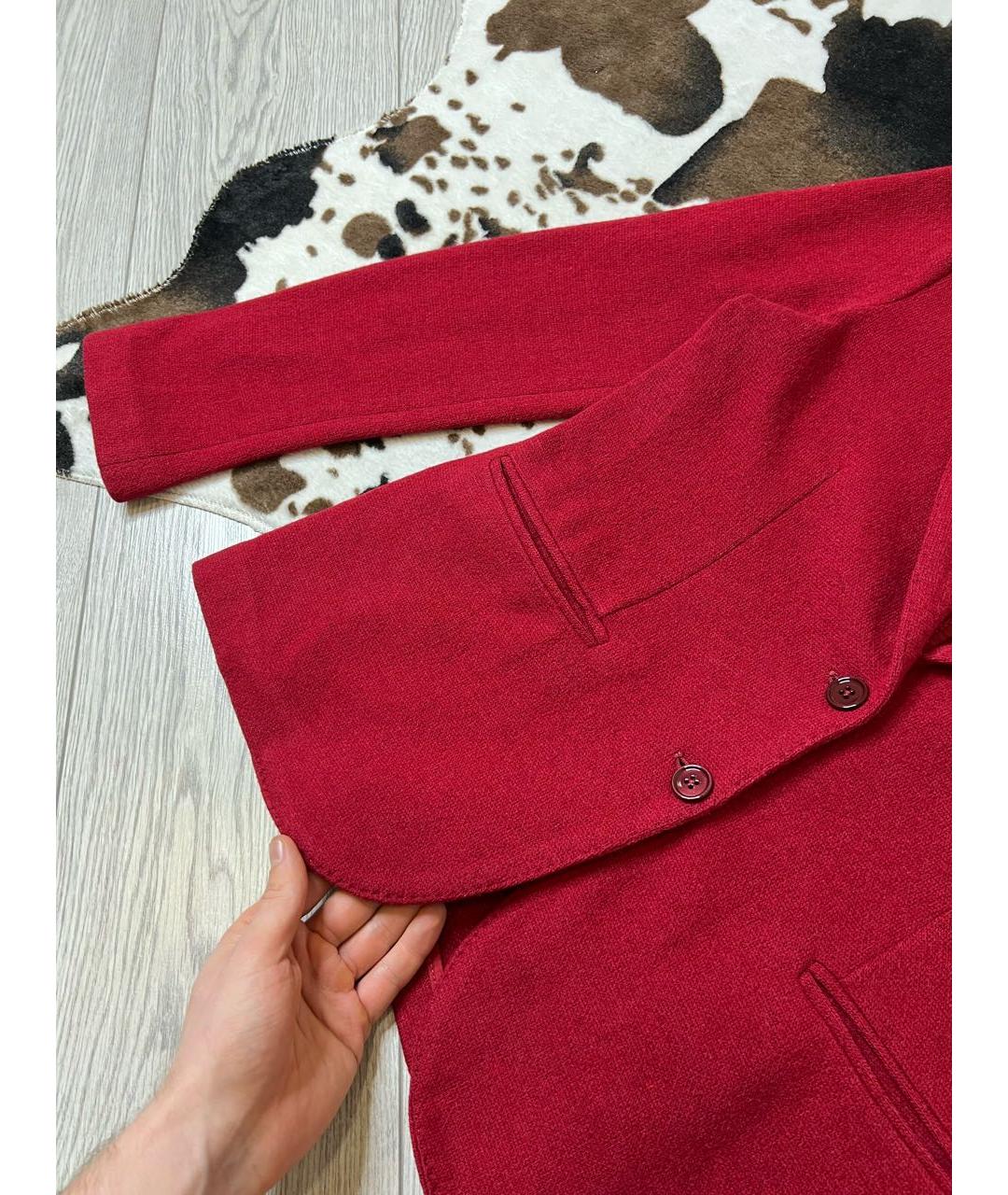 CIRCOLO 1901 Красный шерстяной жакет/пиджак, фото 4