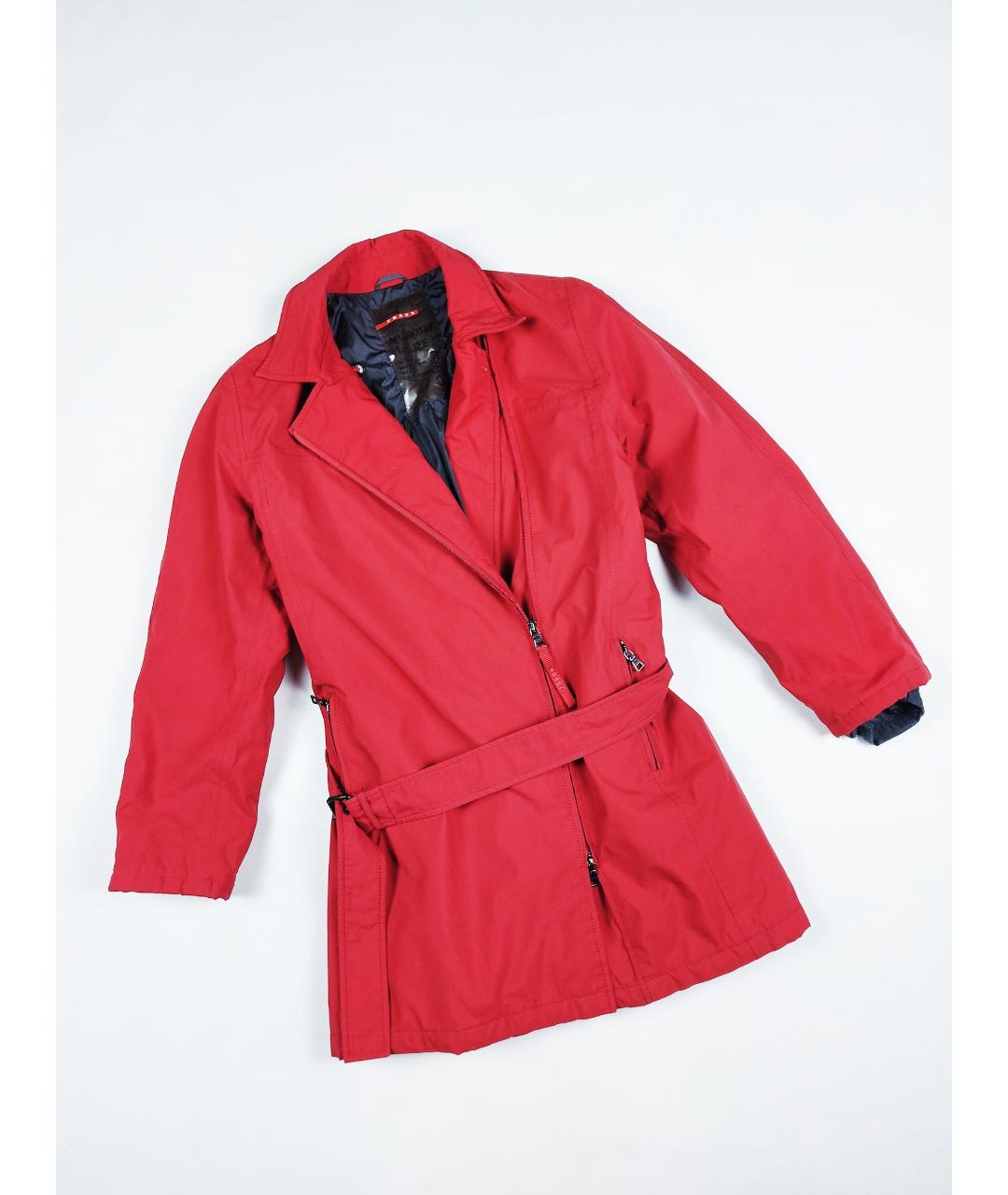 PRADA Красная полиэстеровая куртка, фото 9