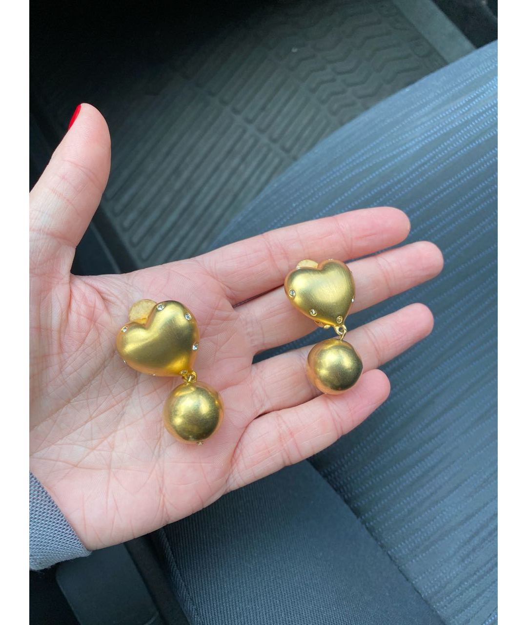 GIVENCHY VINTAGE Золотые металлические серьги, фото 8