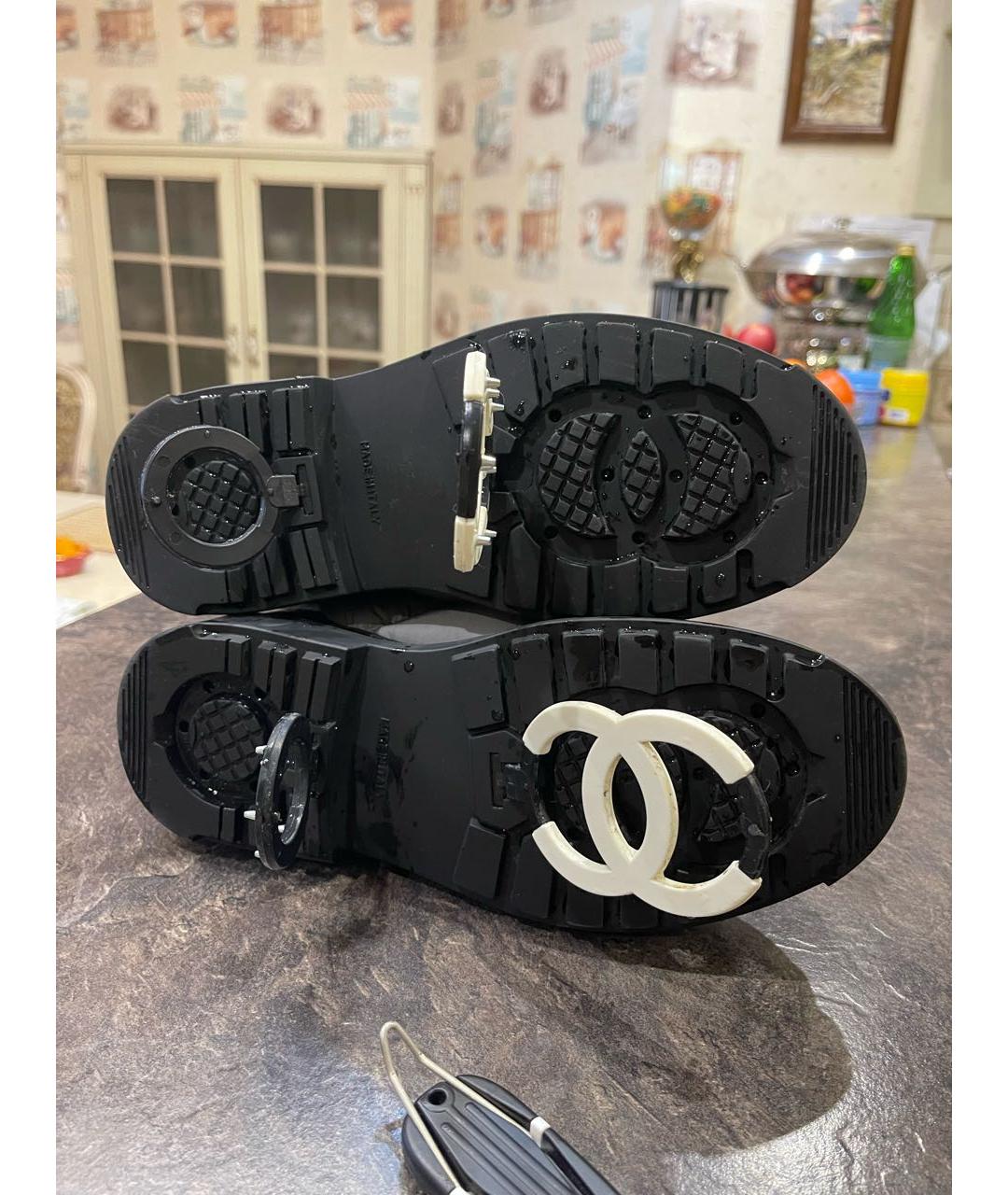 CHANEL PRE-OWNED Серые сапоги, фото 5