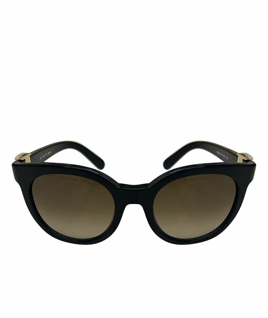 FERRAGAMO Черные пластиковые солнцезащитные очки, фото 1