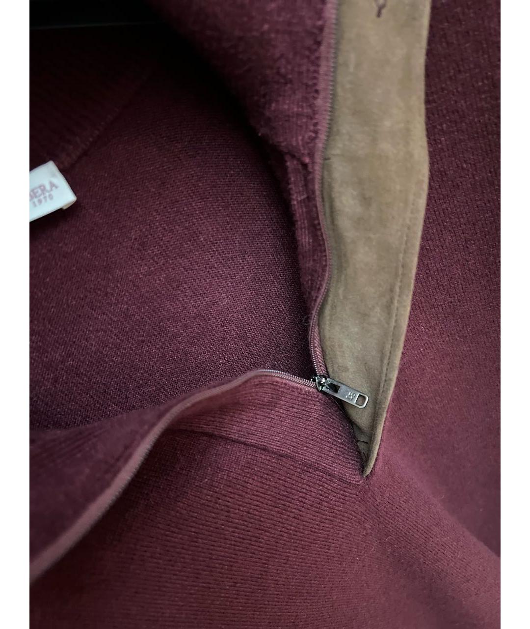 LUCIANO BARBERA Бордовый кашемировый джемпер / свитер, фото 6