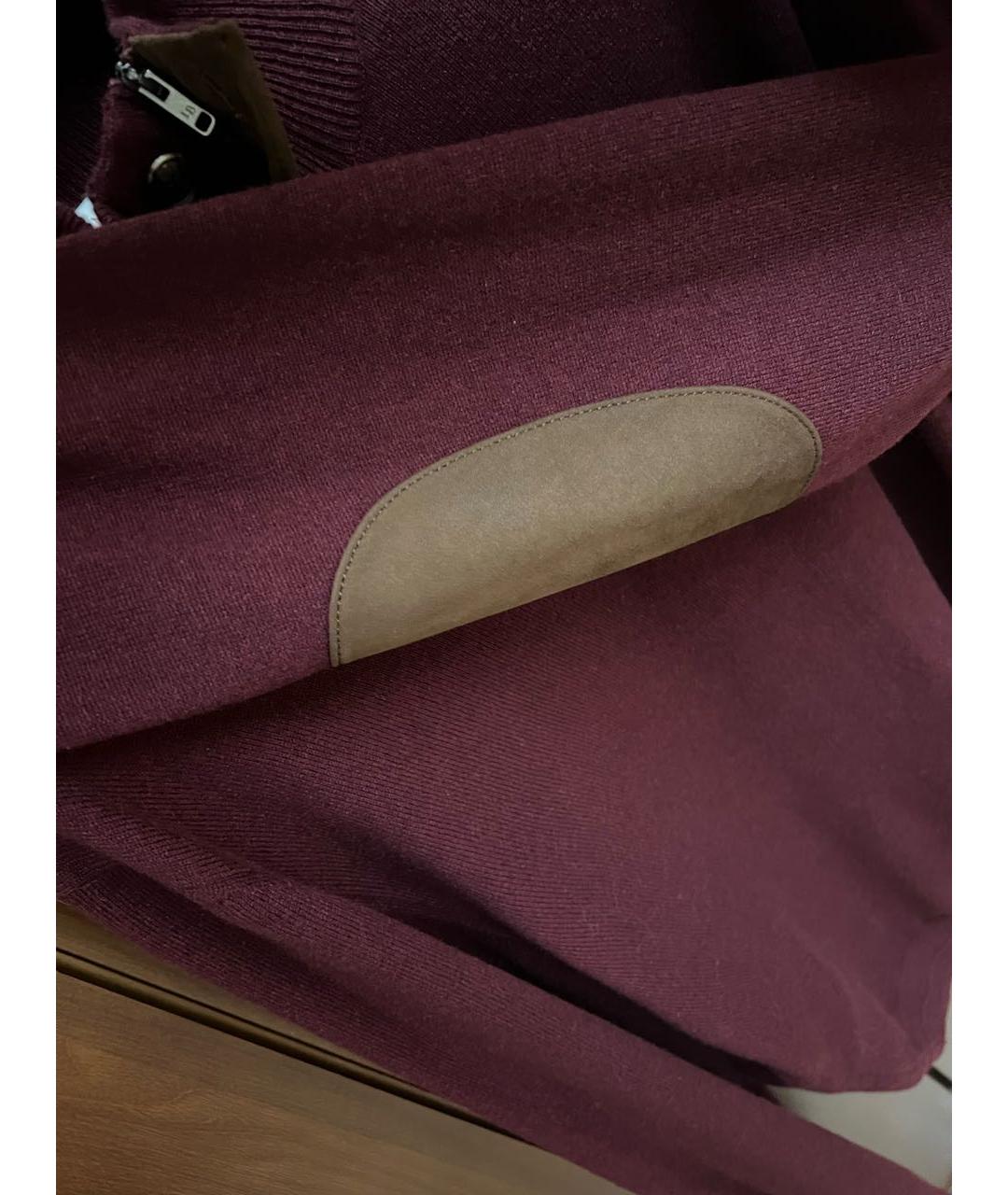 LUCIANO BARBERA Бордовый кашемировый джемпер / свитер, фото 4