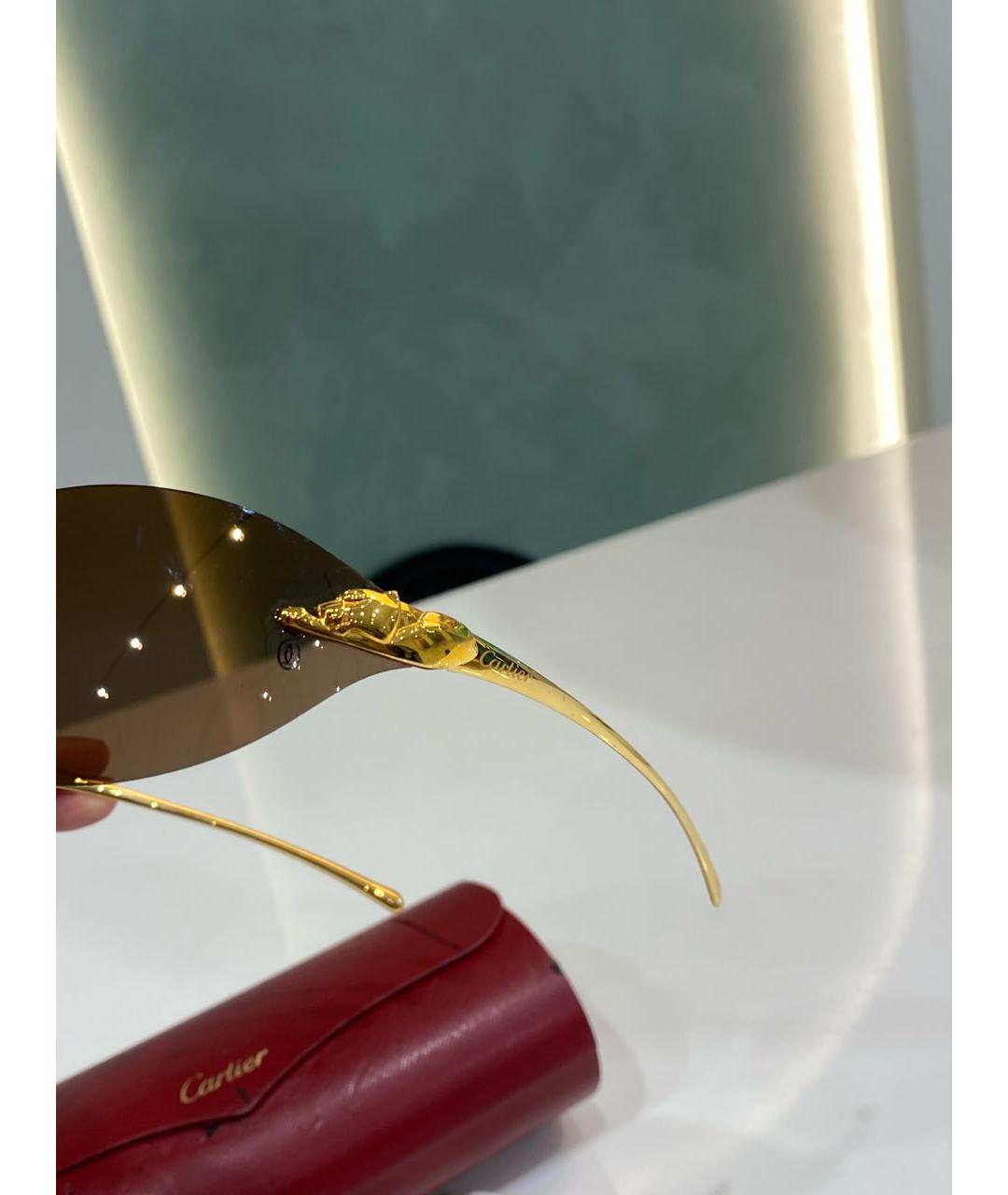 CARTIER Золотые солнцезащитные очки, фото 5