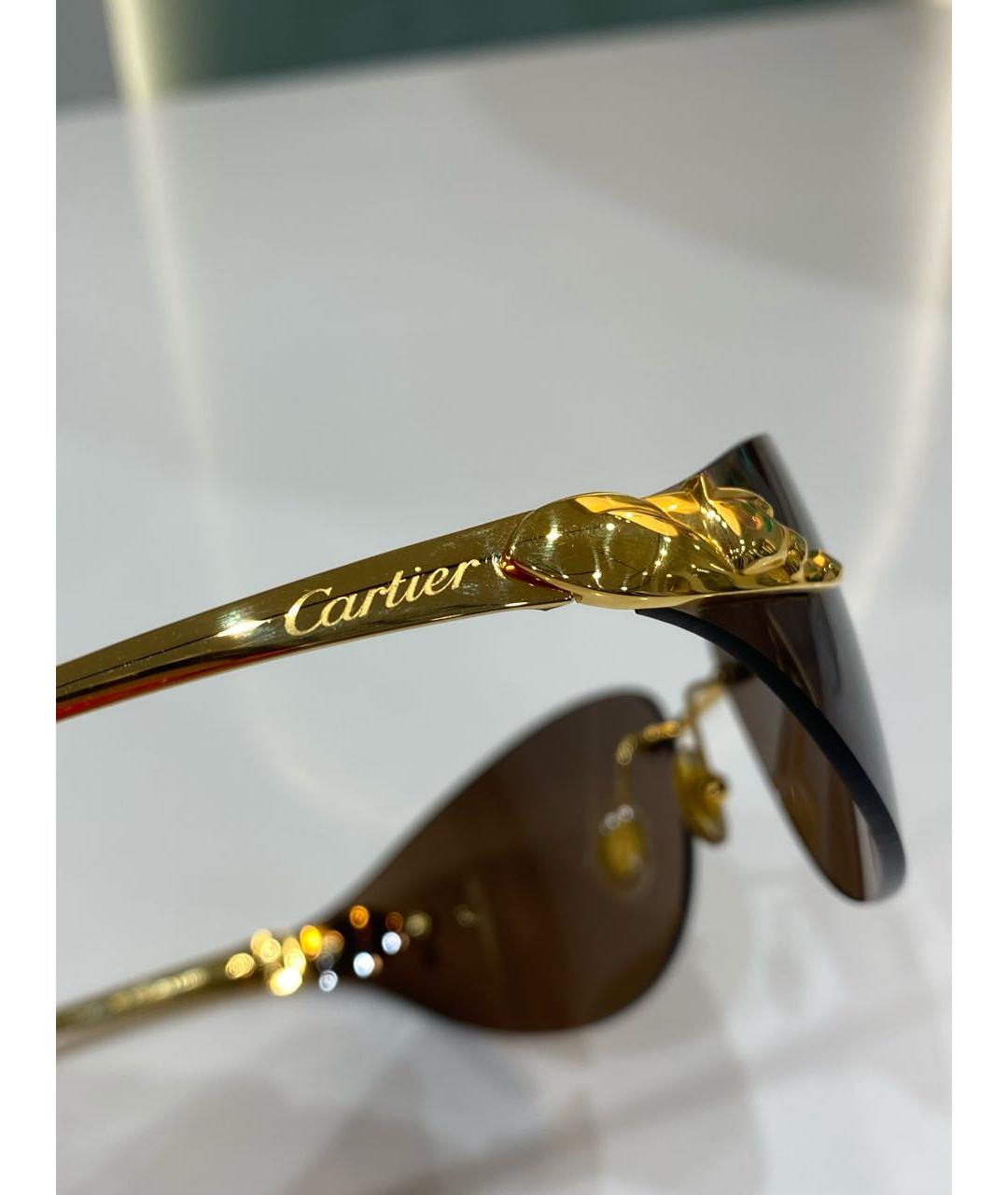CARTIER Золотые солнцезащитные очки, фото 3