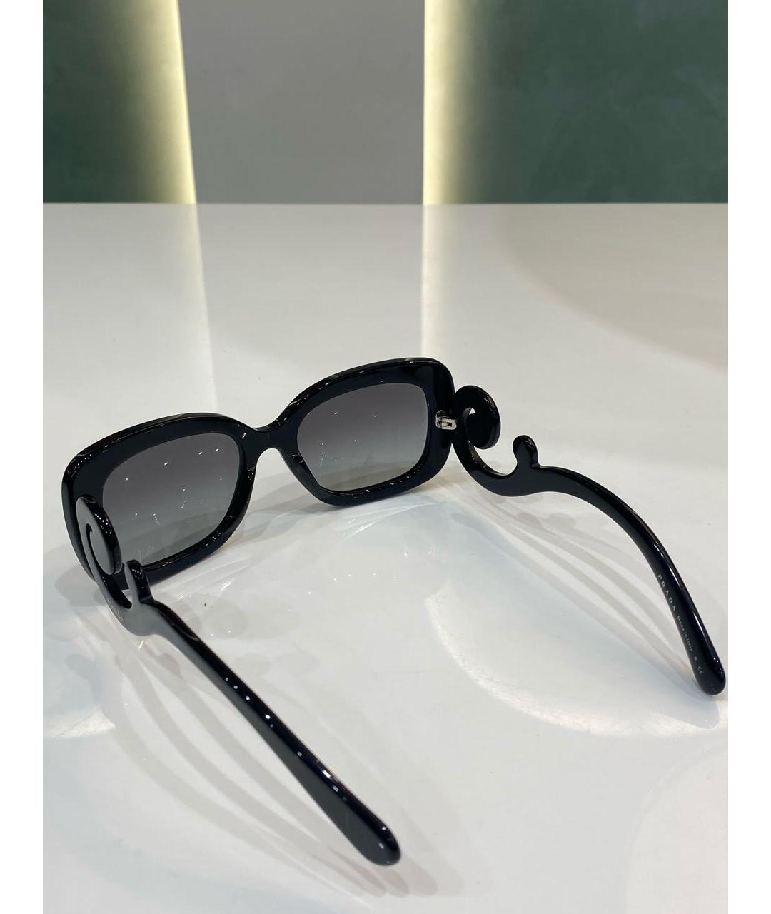 PRADA Черные пластиковые солнцезащитные очки, фото 6