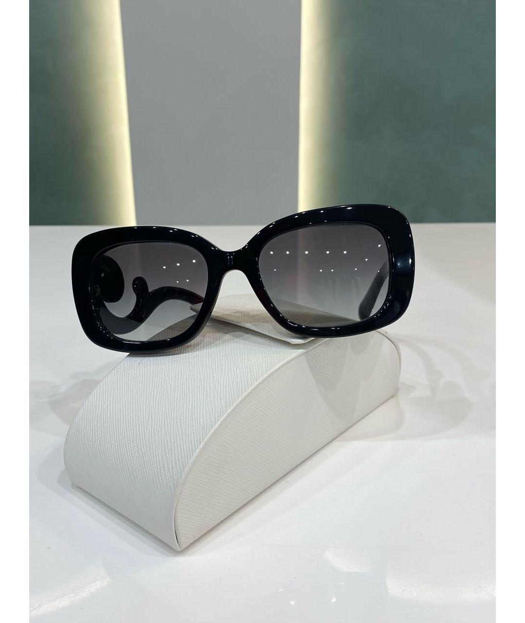PRADA Черные пластиковые солнцезащитные очки, фото 4