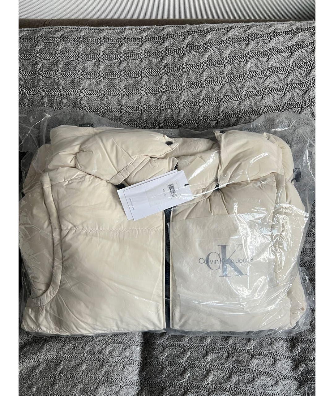 CALVIN KLEIN Белый пуховик, фото 6