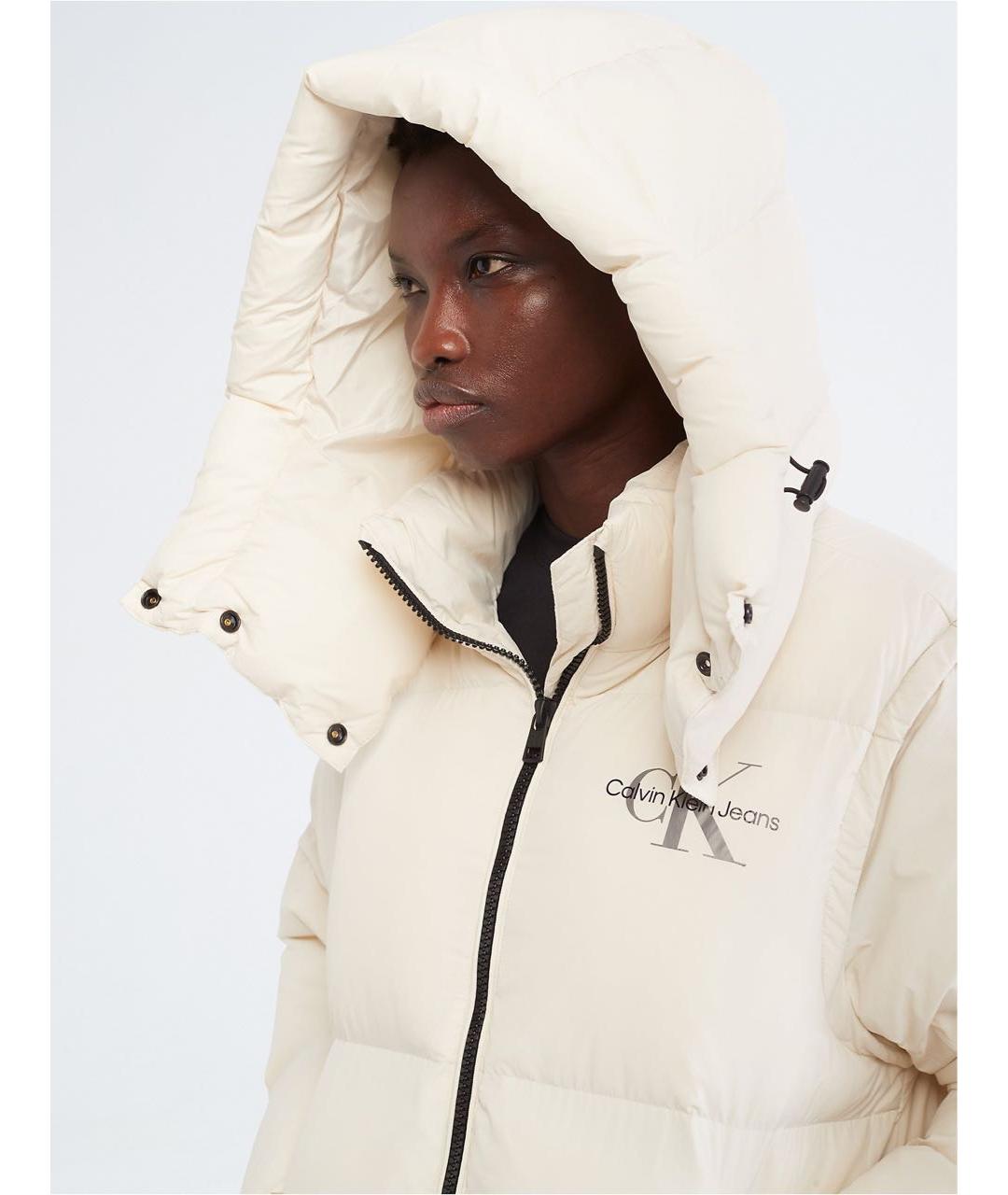 CALVIN KLEIN Белый пуховик, фото 4