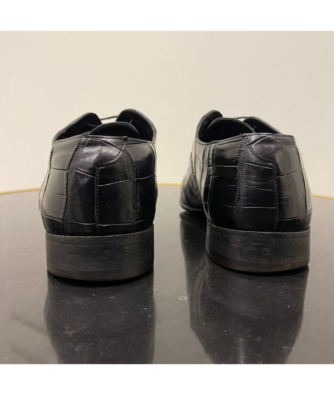 ZILLI Черные туфли из экзотической кожи, фото 4