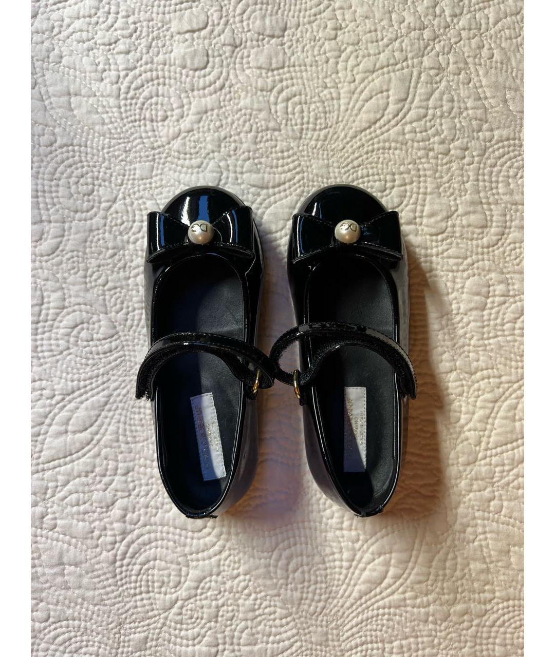 DOLCE&GABBANA Черные балетки и туфли из лакированной кожи, фото 3