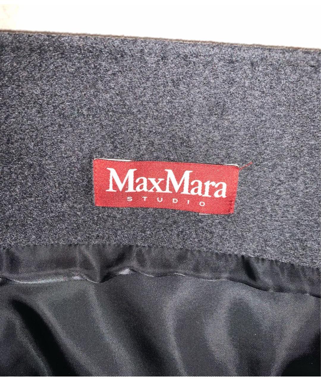 'S MAX MARA Антрацитовое шерстяное пальто, фото 4