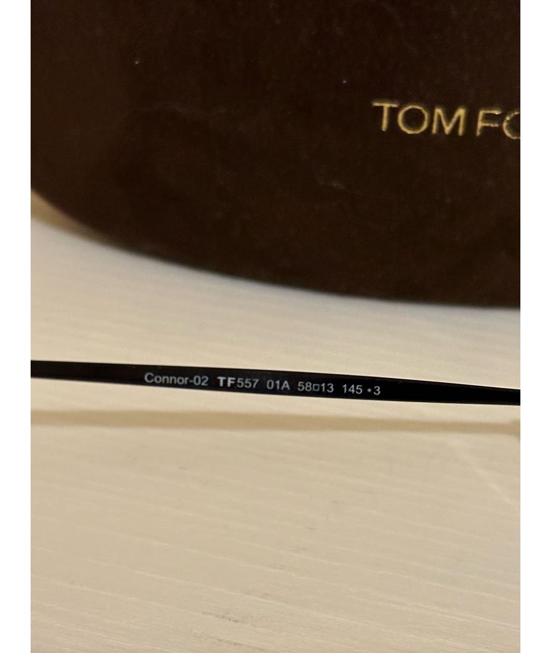 TOM FORD Черные металлические солнцезащитные очки, фото 5