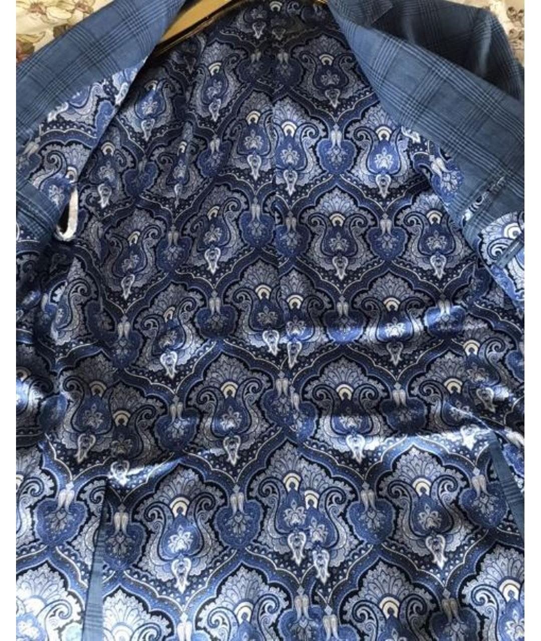 SARTORIA CASTANGIA Синий кашемировый пиджак, фото 8