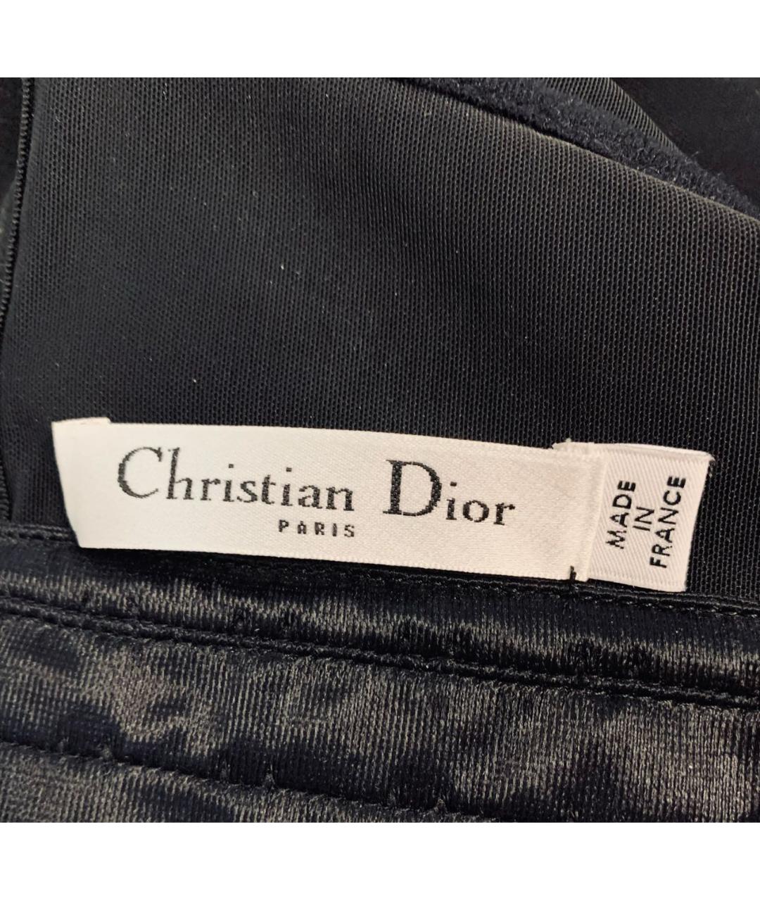 CHRISTIAN DIOR PRE-OWNED Черное шерстяное коктейльное платье, фото 5