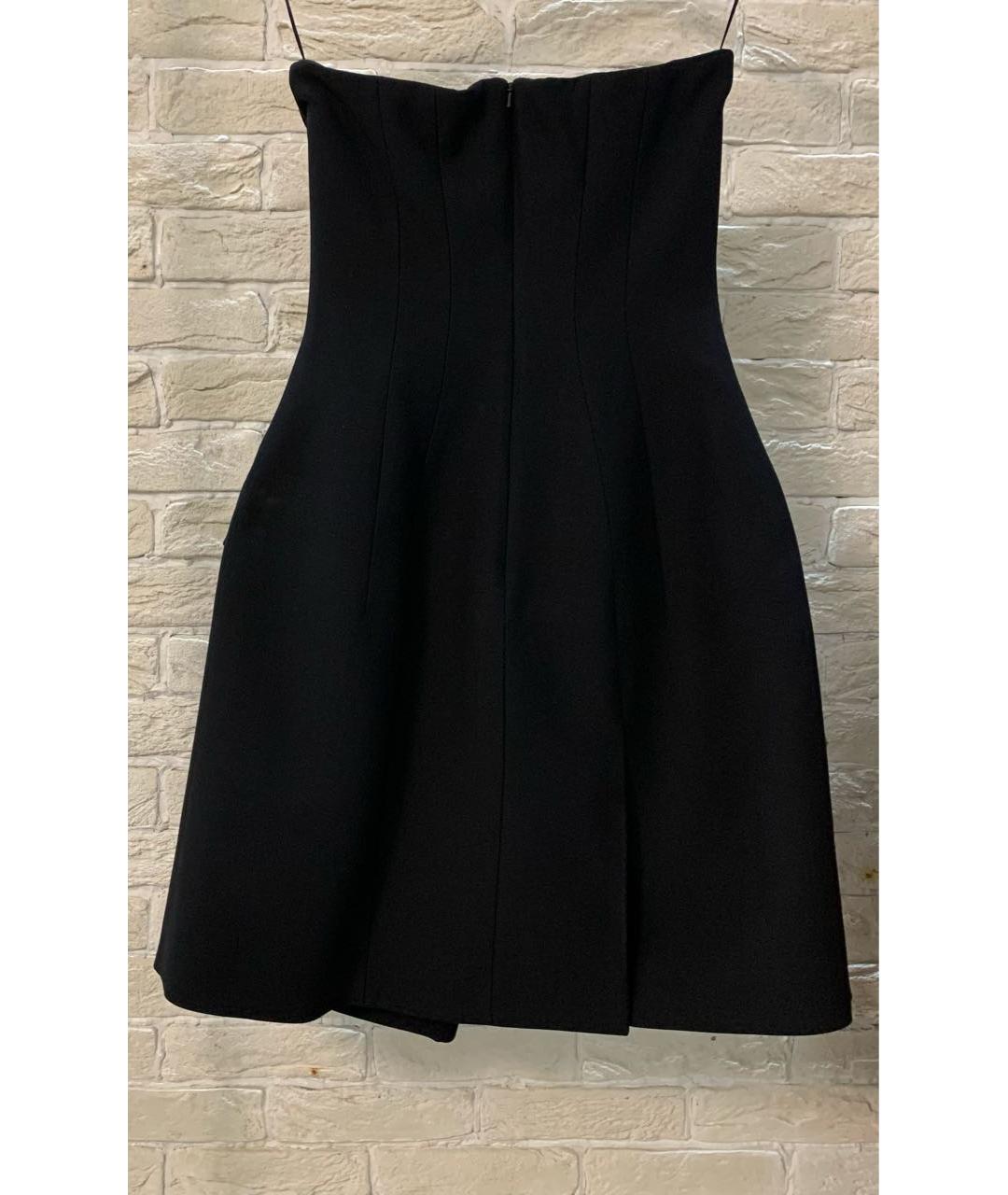 CHRISTIAN DIOR PRE-OWNED Черное шерстяное коктейльное платье, фото 2