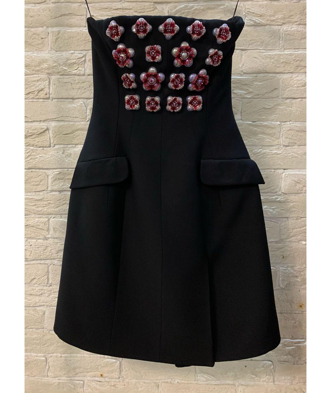 CHRISTIAN DIOR PRE-OWNED Черное шерстяное коктейльное платье, фото 7
