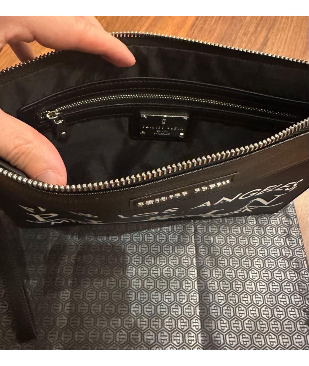 PHILIPP PLEIN Черная барсетка, фото 4