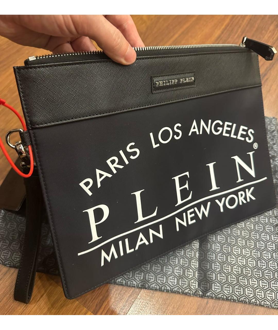 PHILIPP PLEIN Черная барсетка, фото 2