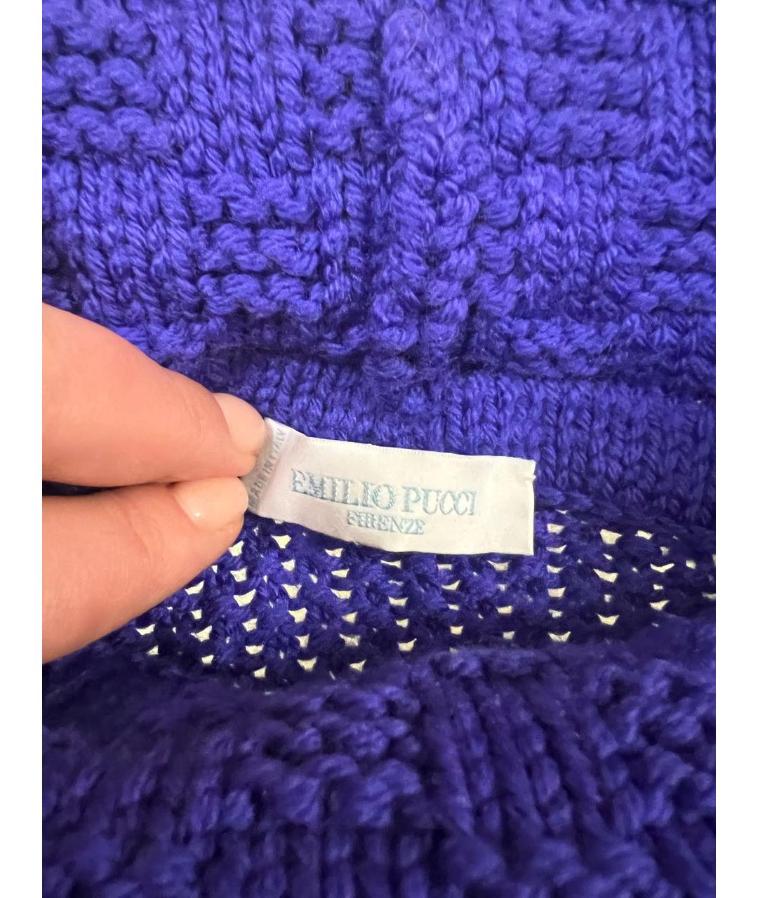 EMILIO PUCCI Фиолетовый шерстяной джемпер / свитер, фото 3