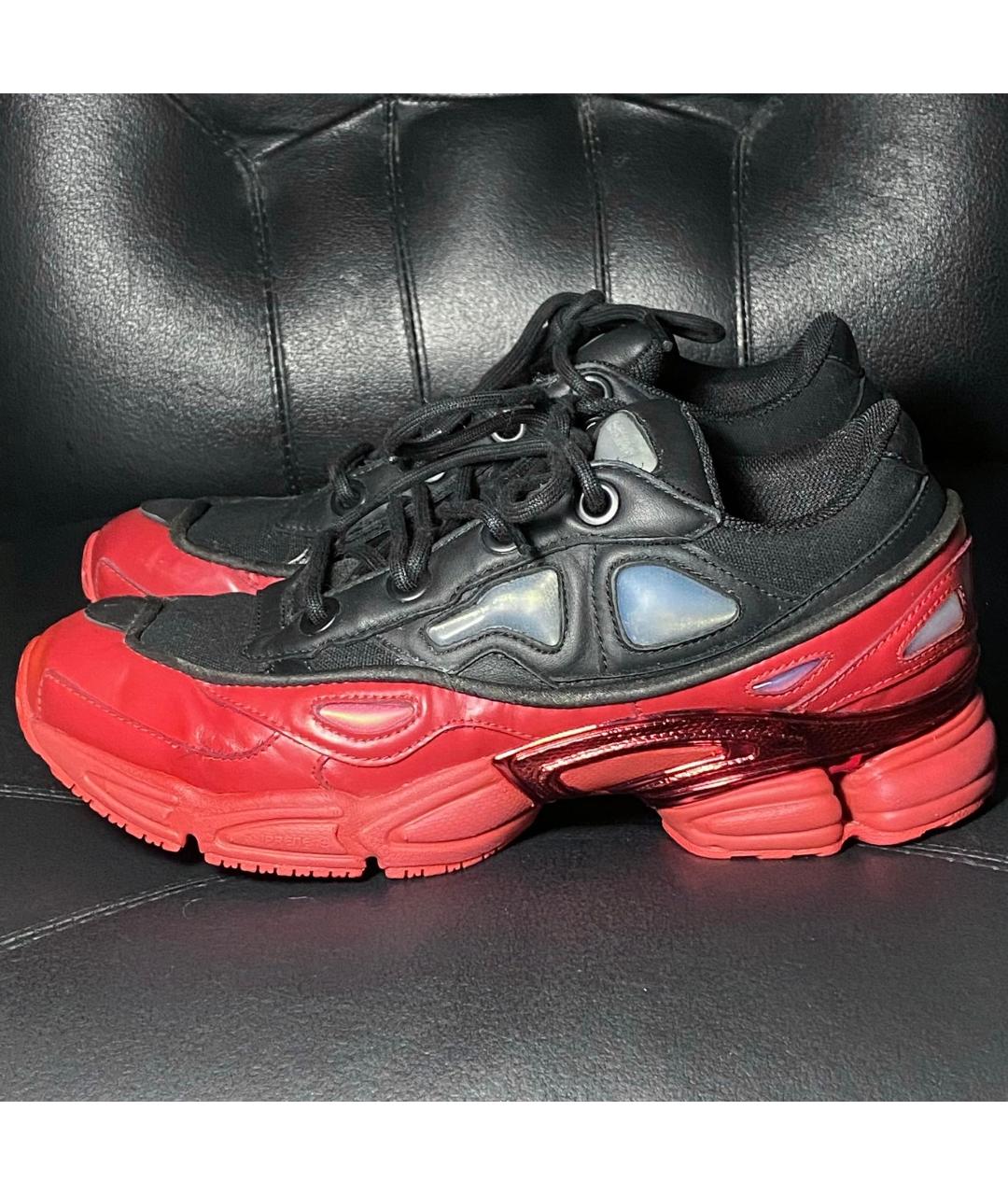 ADIDAS X RAF SIMONS Красные кожаные низкие кроссовки / кеды, фото 3