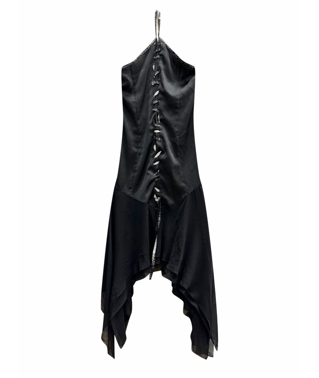 JOHN RICHMOND Черное полиэстеровое вечернее платье, фото 1