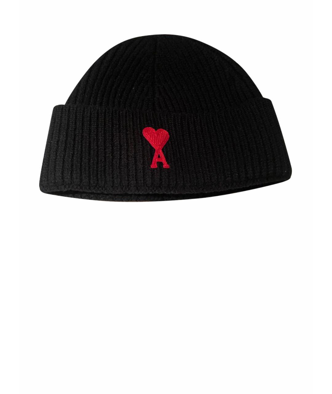AMI Черная хлопковая шапка, фото 1