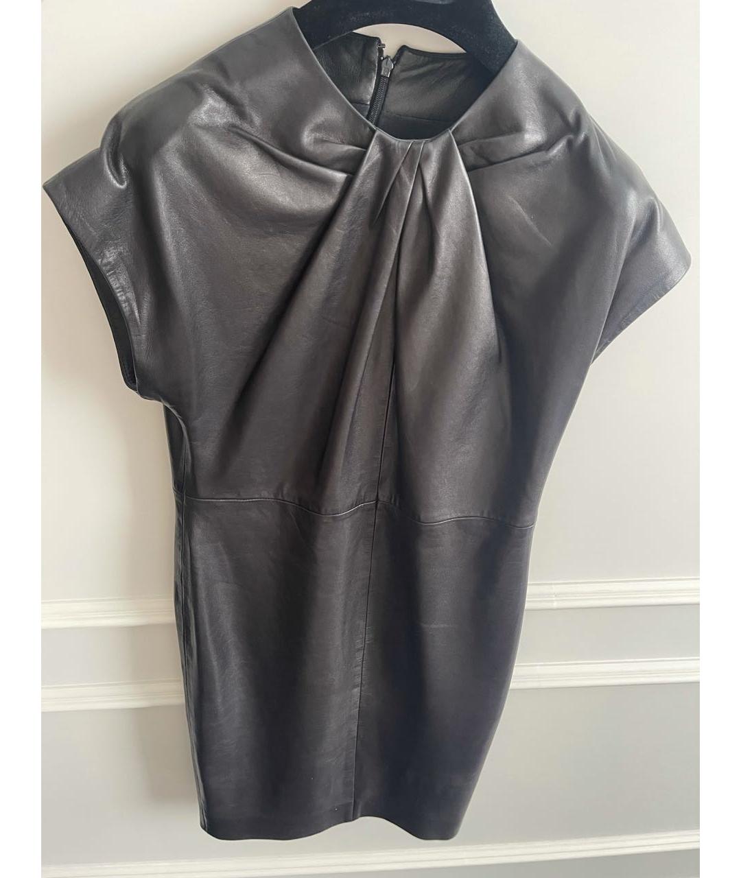 CHRISTIAN DIOR PRE-OWNED Черное кожаное повседневное платье, фото 3