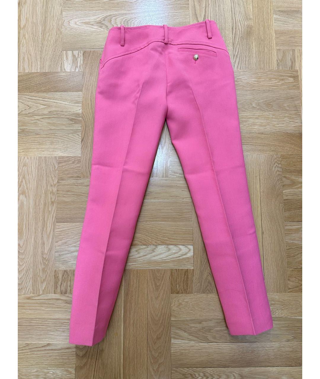 EMILIO PUCCI Розовые шерстяные брюки узкие, фото 2