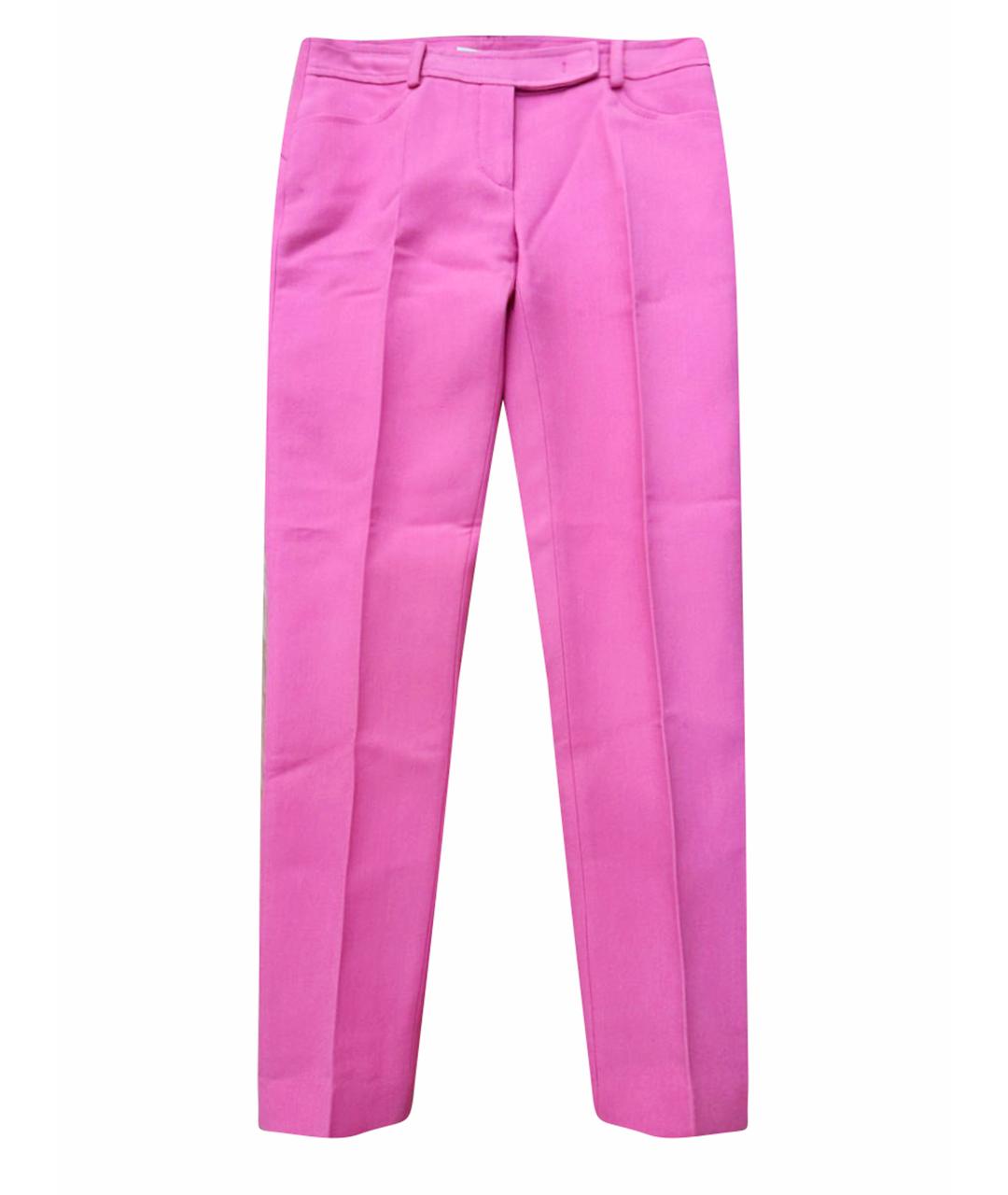 EMILIO PUCCI Розовые шерстяные брюки узкие, фото 1