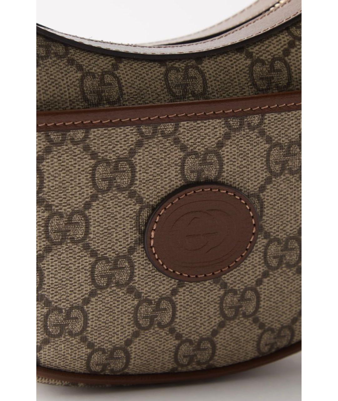GUCCI Коричневая кожаная сумка с короткими ручками, фото 5