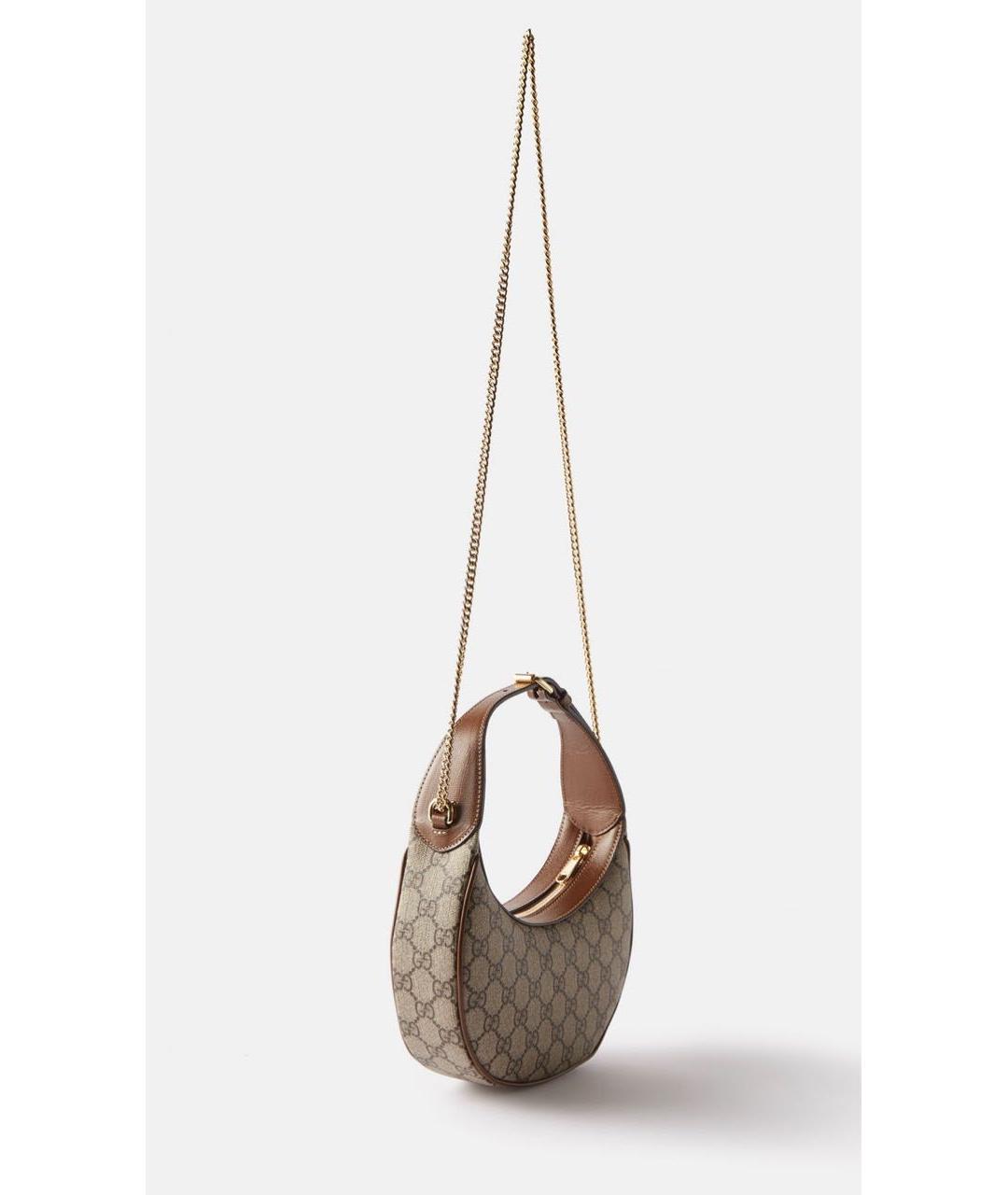 GUCCI Коричневая кожаная сумка с короткими ручками, фото 4