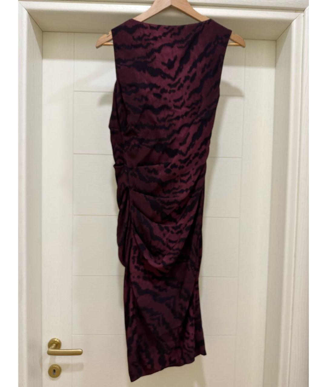 EMILIO PUCCI Бордовое вискозное коктейльное платье, фото 2