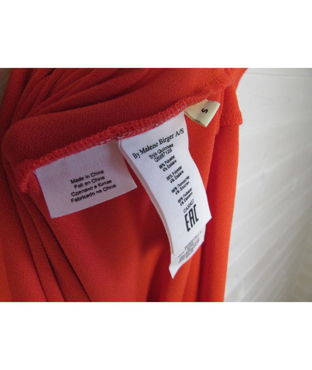 BY MALENE BIRGER Оранжевое полиэстеровое вечернее платье, фото 5