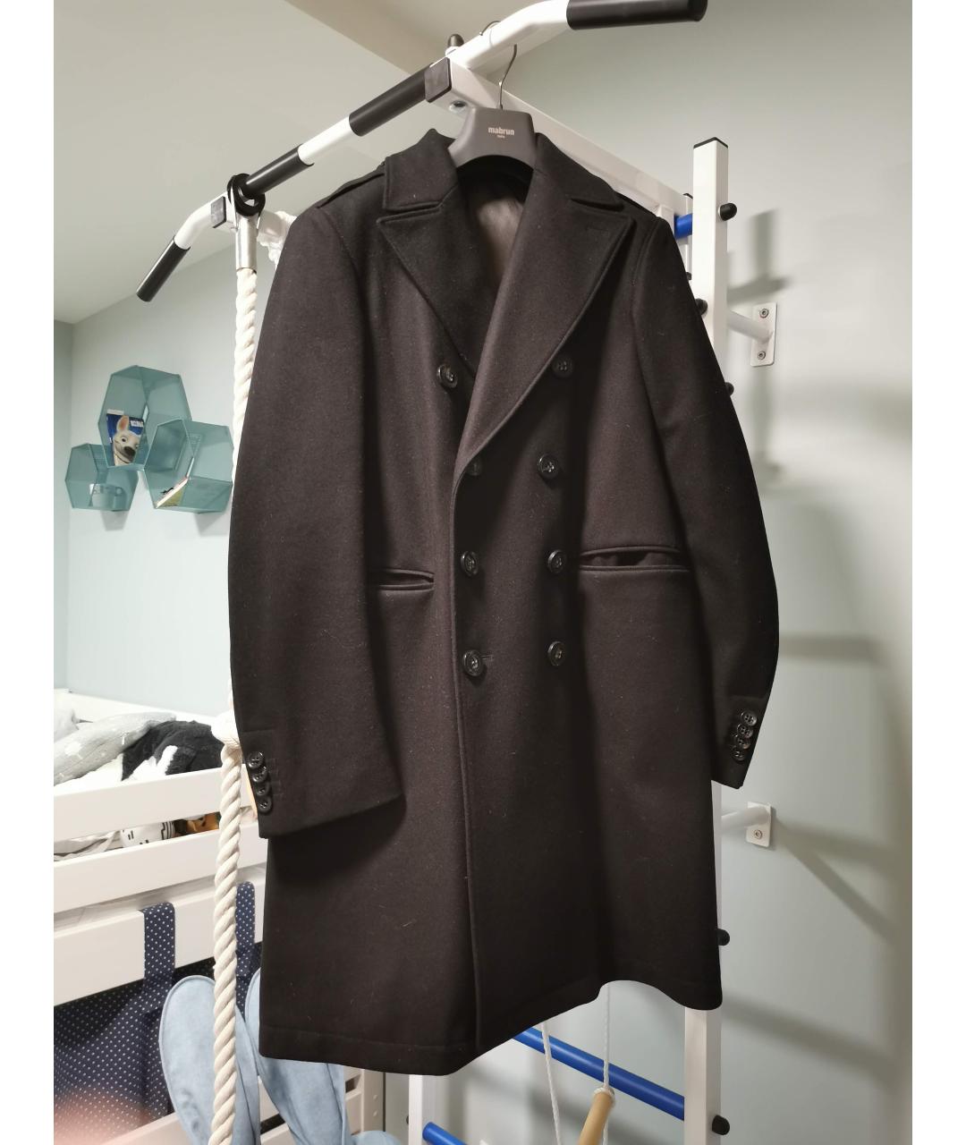 PAL ZILERI Черное шерстяное пальто, фото 8