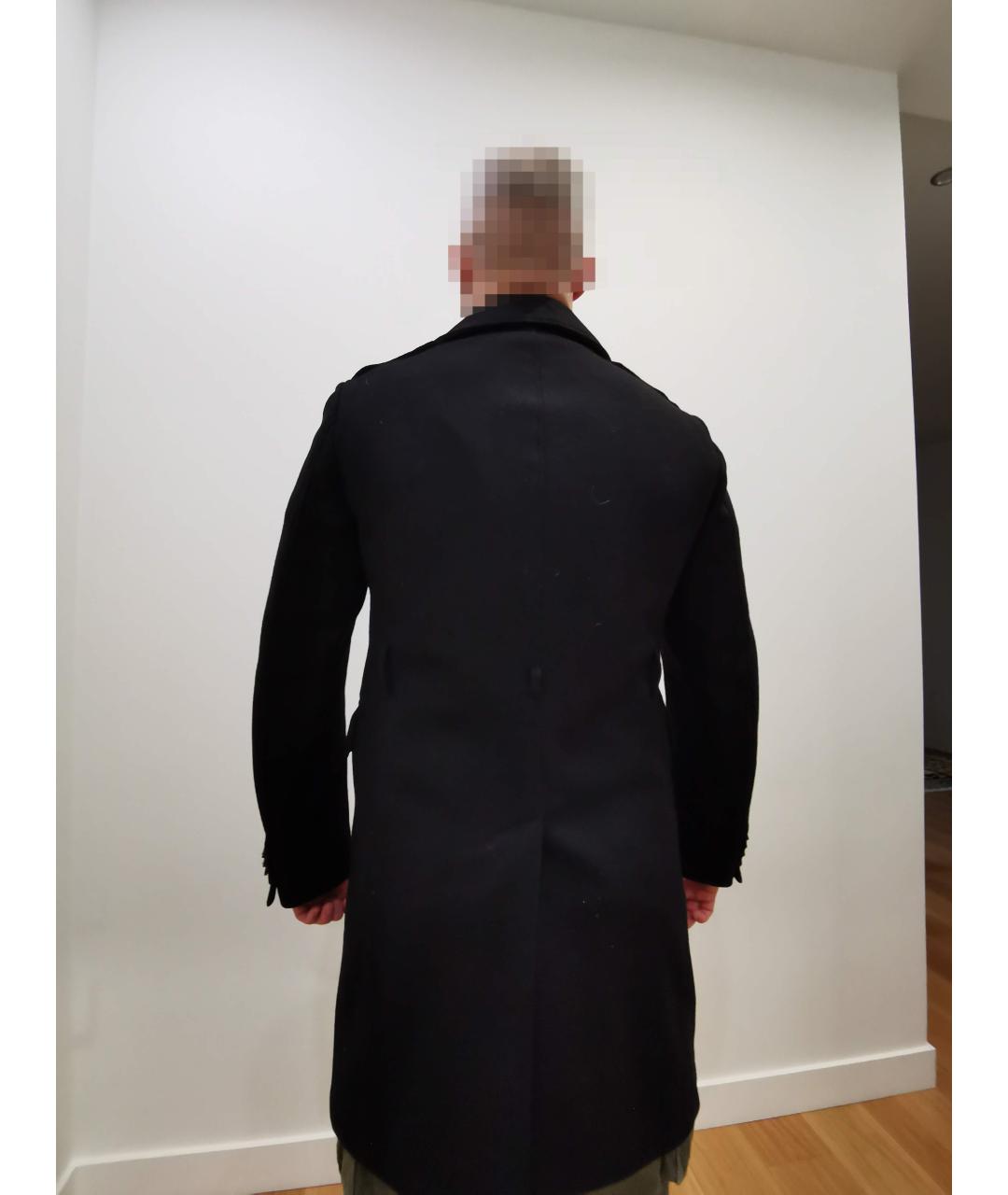 PAL ZILERI Черное шерстяное пальто, фото 4