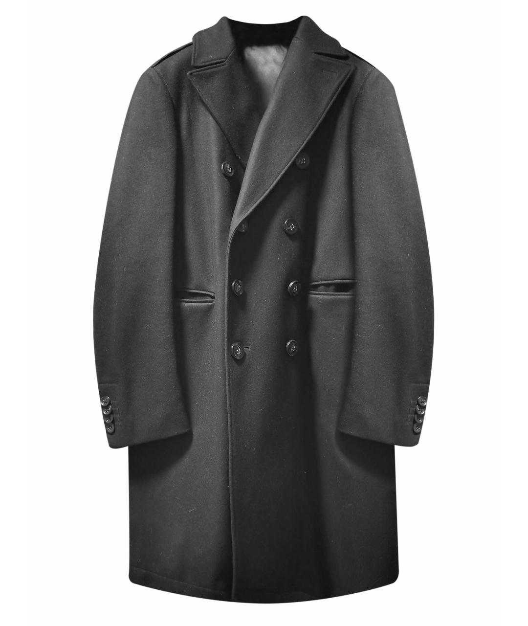 PAL ZILERI Черное шерстяное пальто, фото 1