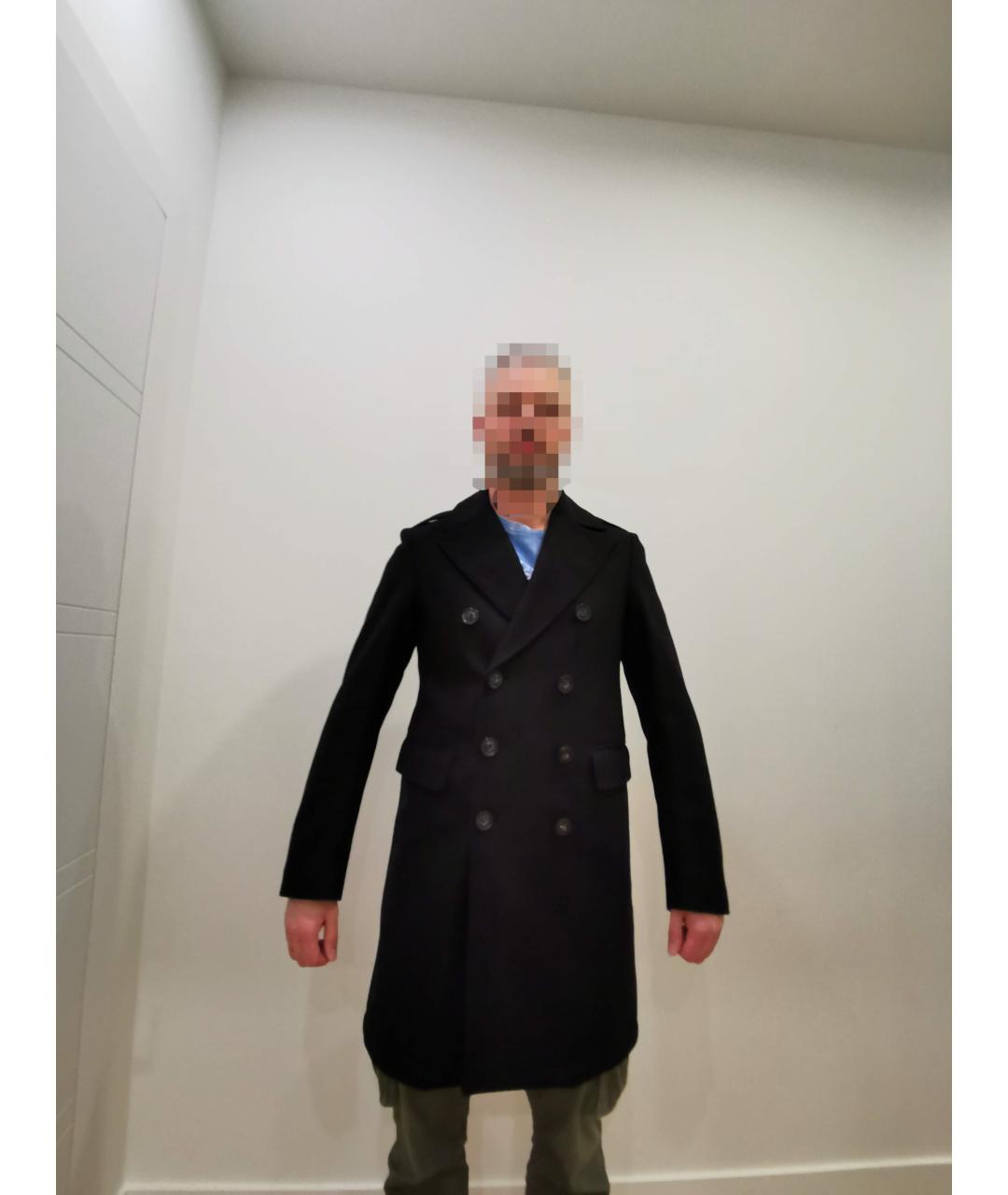 PAL ZILERI Черное шерстяное пальто, фото 5