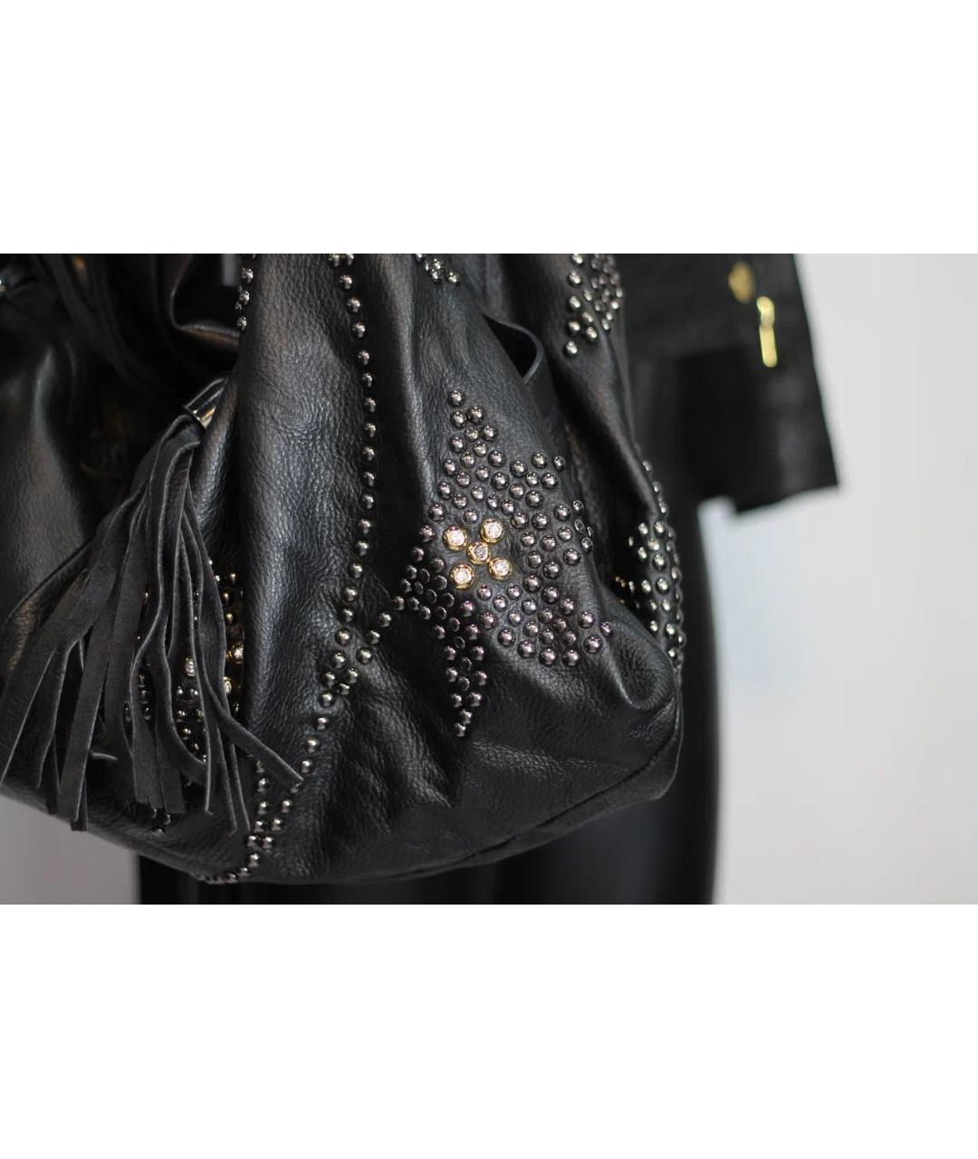THOMAS WYLDE Черная кожаная сумка через плечо, фото 4