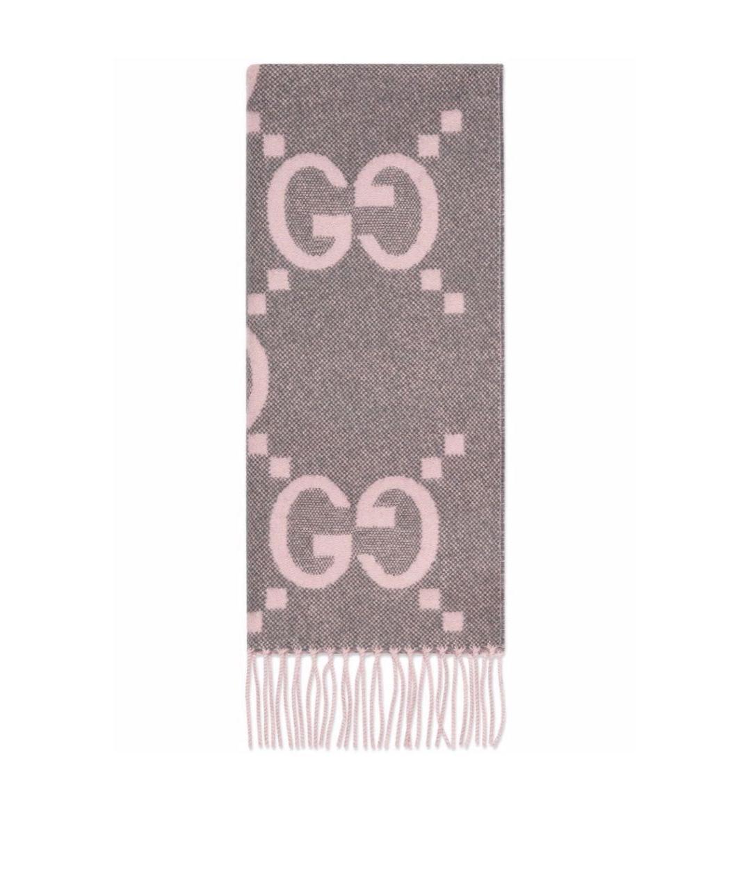 GUCCI Серый кашемировый шарф, фото 1
