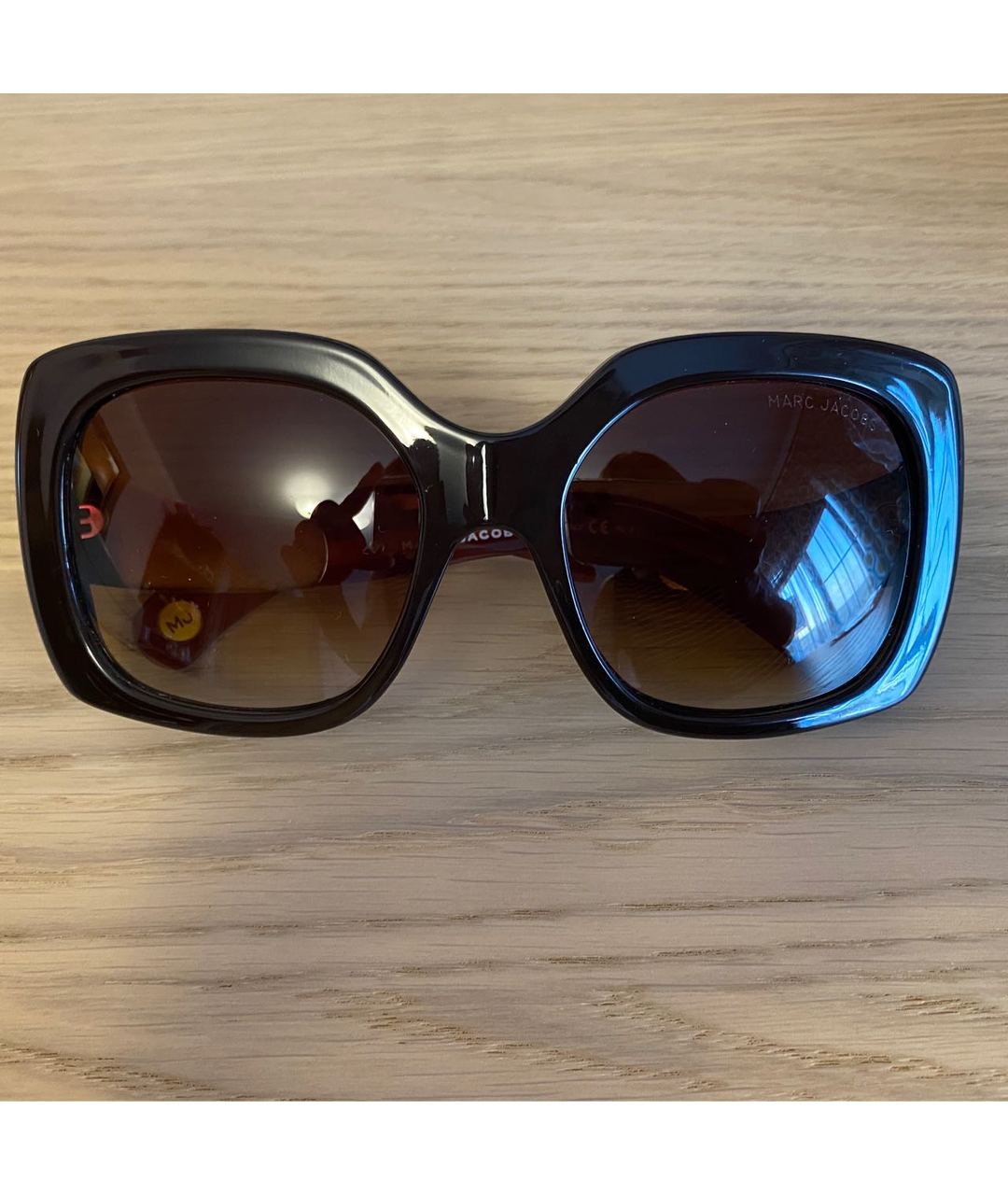 MARC JACOBS Коричневые пластиковые солнцезащитные очки, фото 9